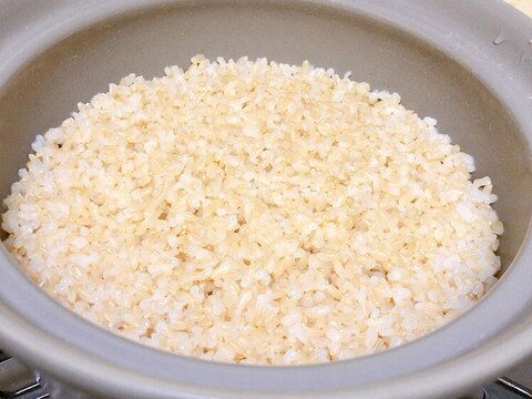 普通の玄米を発芽させて→発芽玄米☆土鍋バージョン